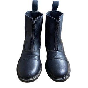 Auken Women's Black Front Zip Ankle Block Heeled Boots